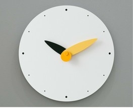 Moro Design Spread the Wings Wall Clock non Ticking Silent Modern Clock (Yellow) image 2