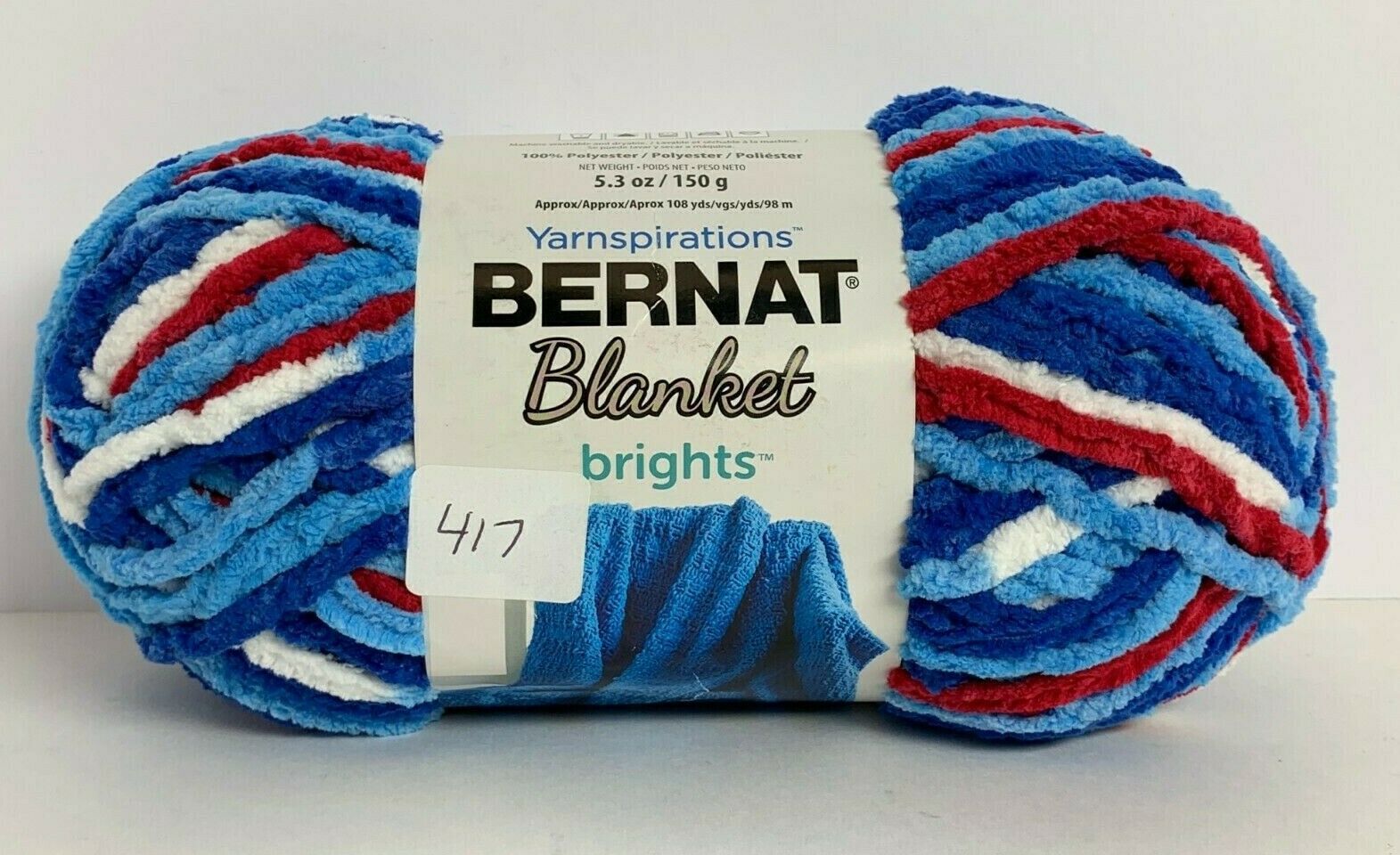 Yarnspirations Bernat Blanket Brights Yarn 'Red, White & Boom' Yarn