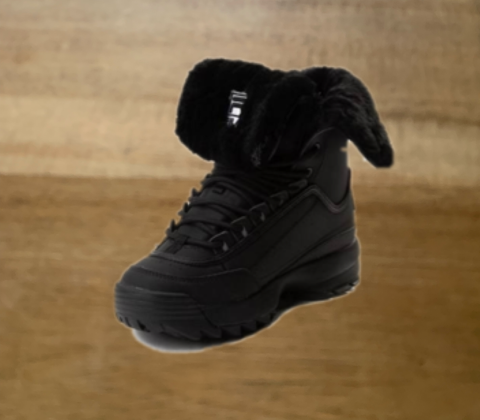 fila disruptor shearling athletic shoe