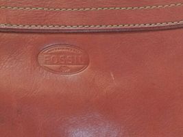 Fossil Red Leather Satchel Bag Purse Handbag Women Shoulder image 4