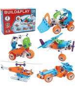 STEM Toys for Kids, 5-in-1 Building Project Set - $9.79