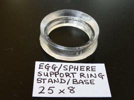 1 Round Clear Acrylic Flat Stand Base Lot~Sphere Egg Specimen Display Ring - $1.66