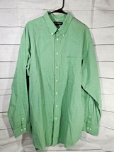 Roundtree &amp; Yorke Men&#39;s (2XT) Green Gingham Check Long Sleeve Shirt  - $24.70