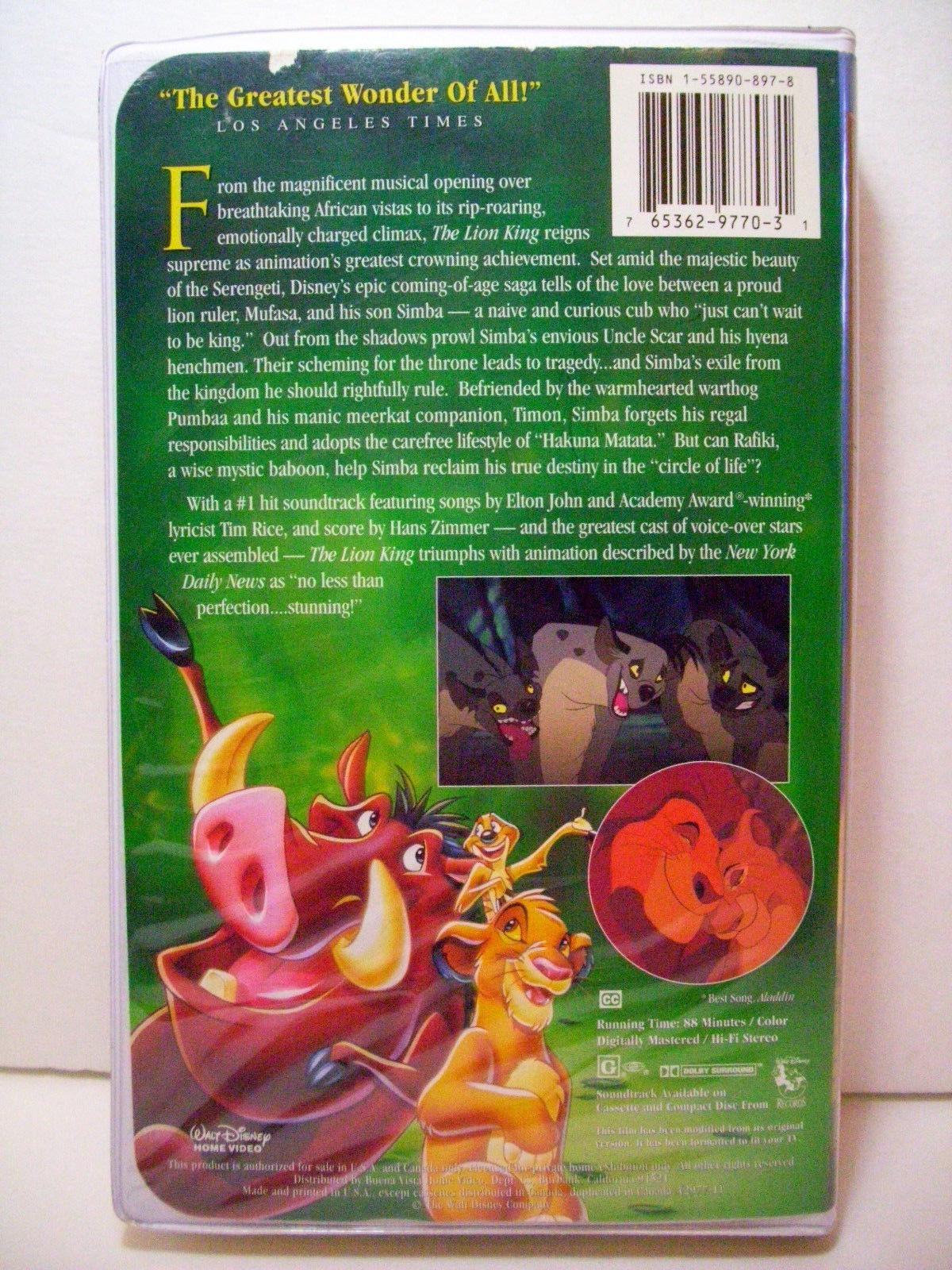 The Lion King Monsters Inc. Vhs