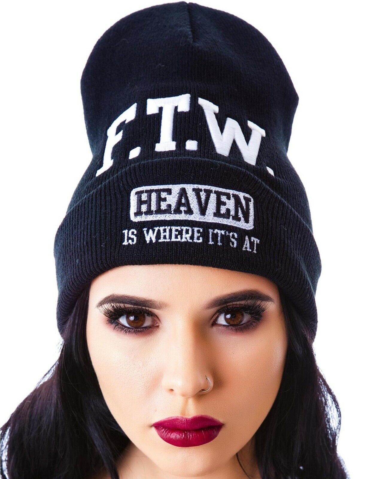 Primary image for UNIF Beanie Black F.T.W. Heaven is where it's at Unisex New