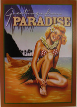 Greetings from Paradise Pin Up Girl Metal Signs - $14.95