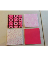 40 4" Pre-Cut Quilt Squares PINK LOVE MIX - $8.80