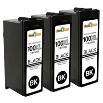 3 100Xl Black 14N1068 Inkjet Cartridges For Lexmark Pro 205 705 805 901 905 - $13.99
