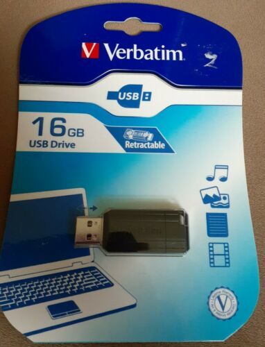 VERBATIM USB 16GB USB DRIVE RETRACTABLE
