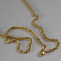 SOLID 18K YELLOW GOLD CHAIN NECKLACE WITH EAR LINK, 15.75 IN. MADE IN ITALY image 3