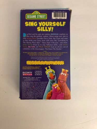 VHS Sesame Street - Sing Yourself Silly (VHS, 1990)TESTED-RARE VINTAGE ...