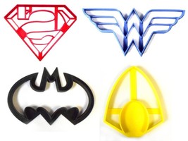 Justice League Superheroes Themed Set Of 4 Cookie Cutters Made in USA PR... - $9.99
