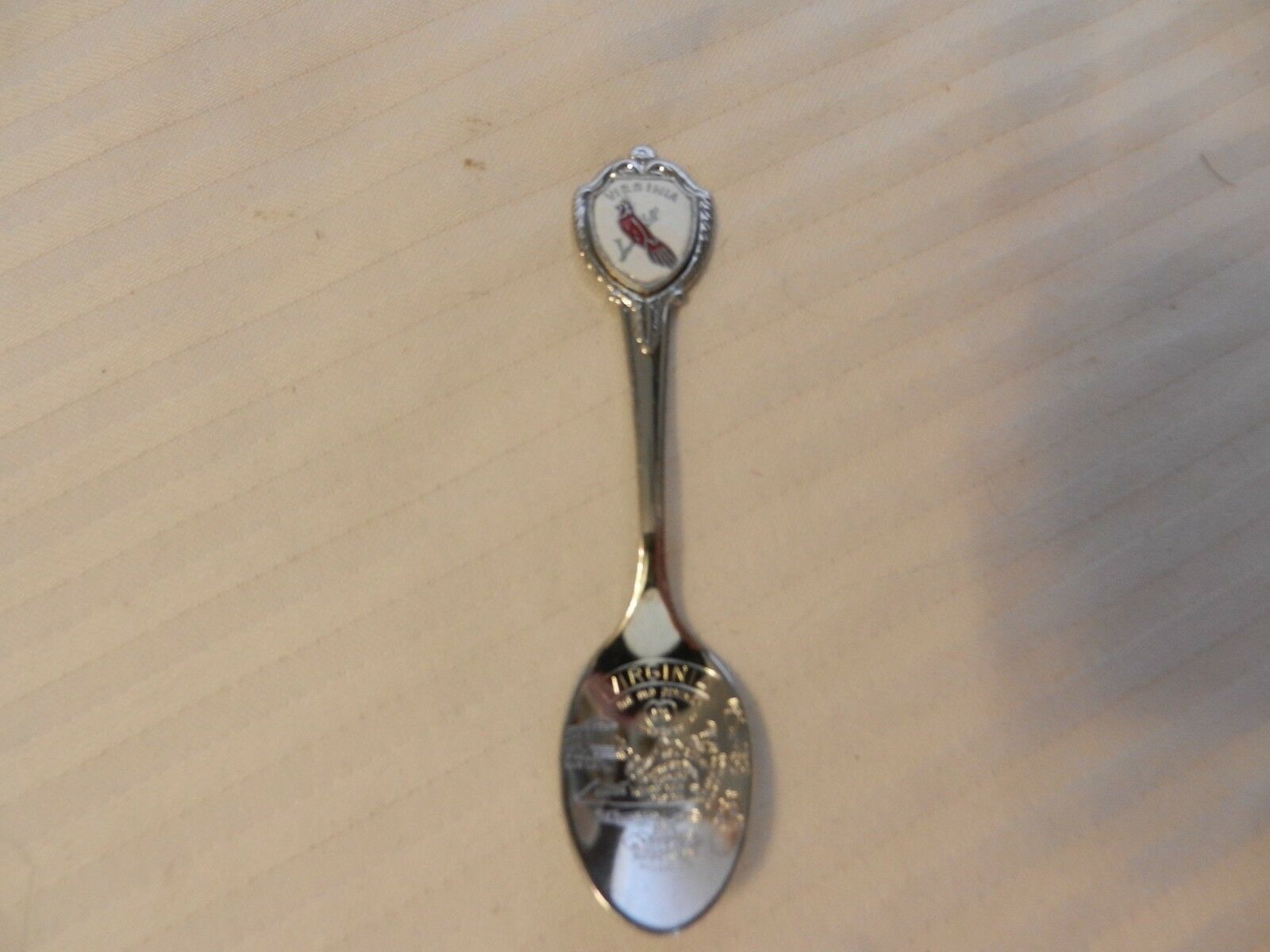 Virginia Engraved Collectible Silverplated Demitasse Spoon - Spoons