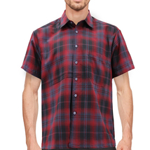 Men’s Classic Western Short Sleeve Button Down Casual Plaid Outdoor Shirt image 3