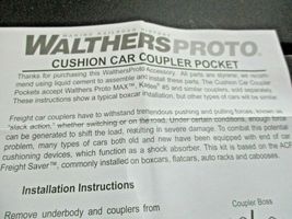 Walthers Proto # 920-2311 Cushion Car Coupler Pocket 8 - per Pack image 3