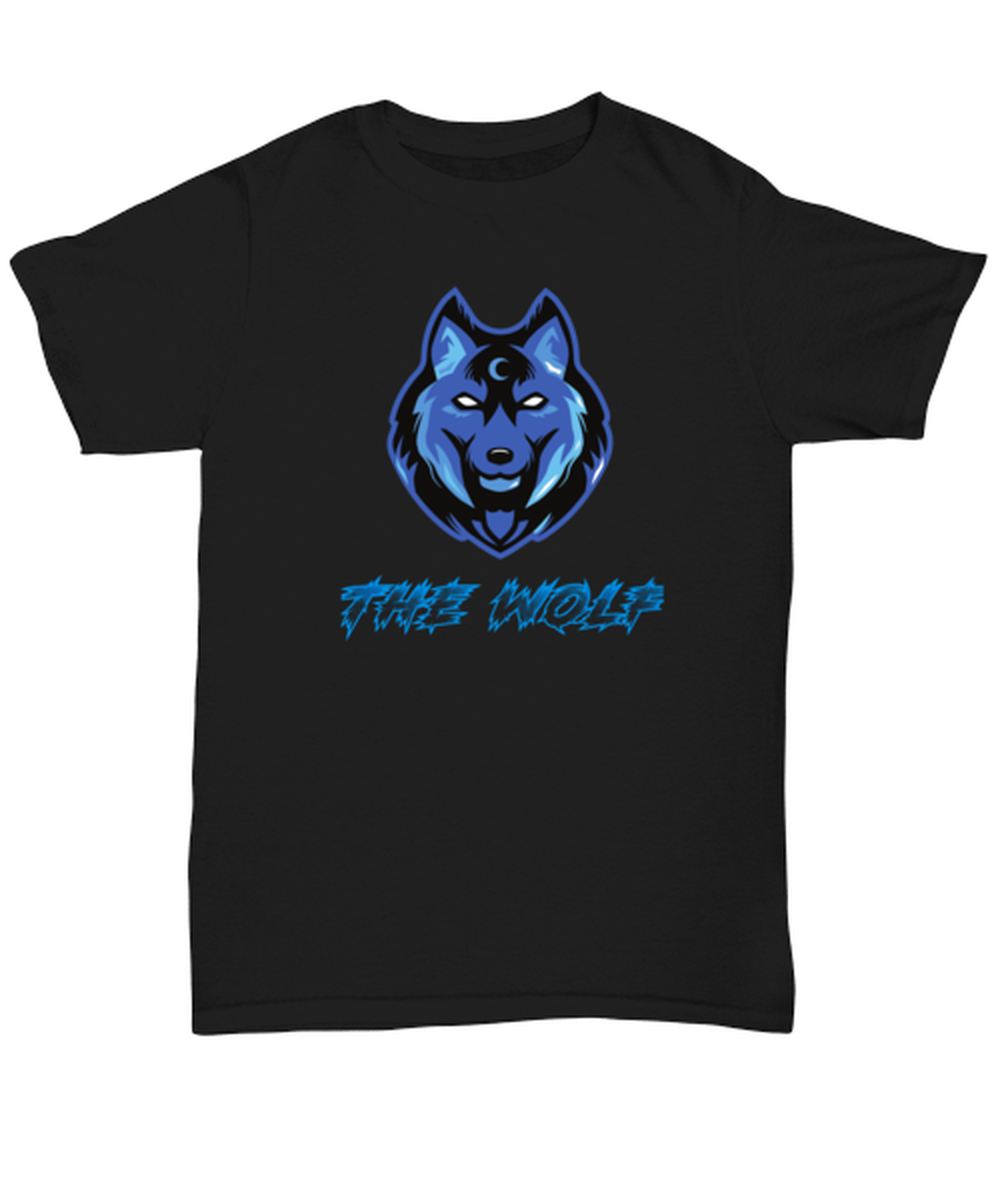 The Wolf Novelty unisextee, in color black