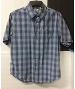 LEVIS Red Tab Jeans Blue,White &amp; Yellow Plaid Men&#39;s Short Sleeve Button ... - $14.99