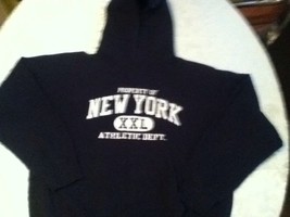 Size medium New York sweatshirt jacket hoodie blue sports boys teens - $14.99