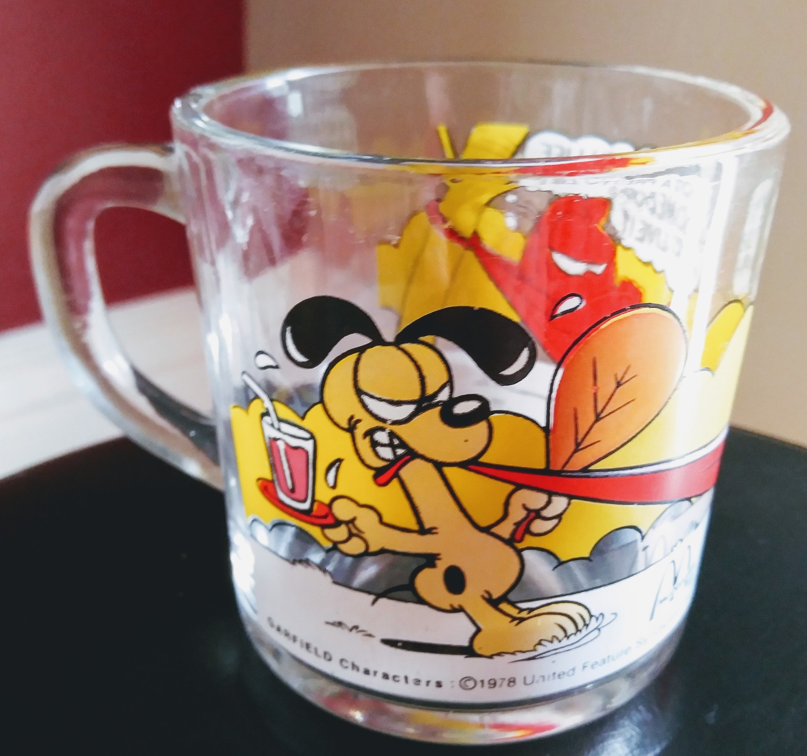 1978 Garfield Mug Mcdonalds Glass Glassware