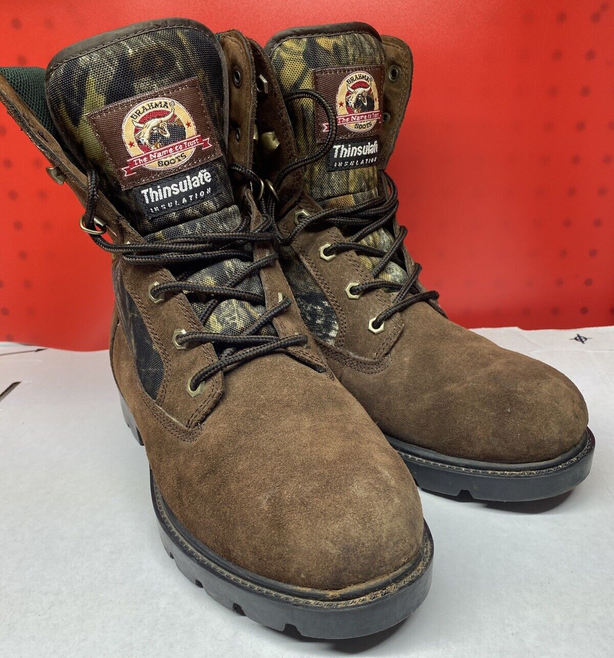 Primary image for Brahma Hunter Men's Camo and Brown Boots Size 8