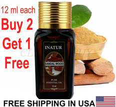 INATUR Sandalwood Essential Oil, Pure &amp; Natural For Face &amp; Skin, 12 ml B... - $18.80