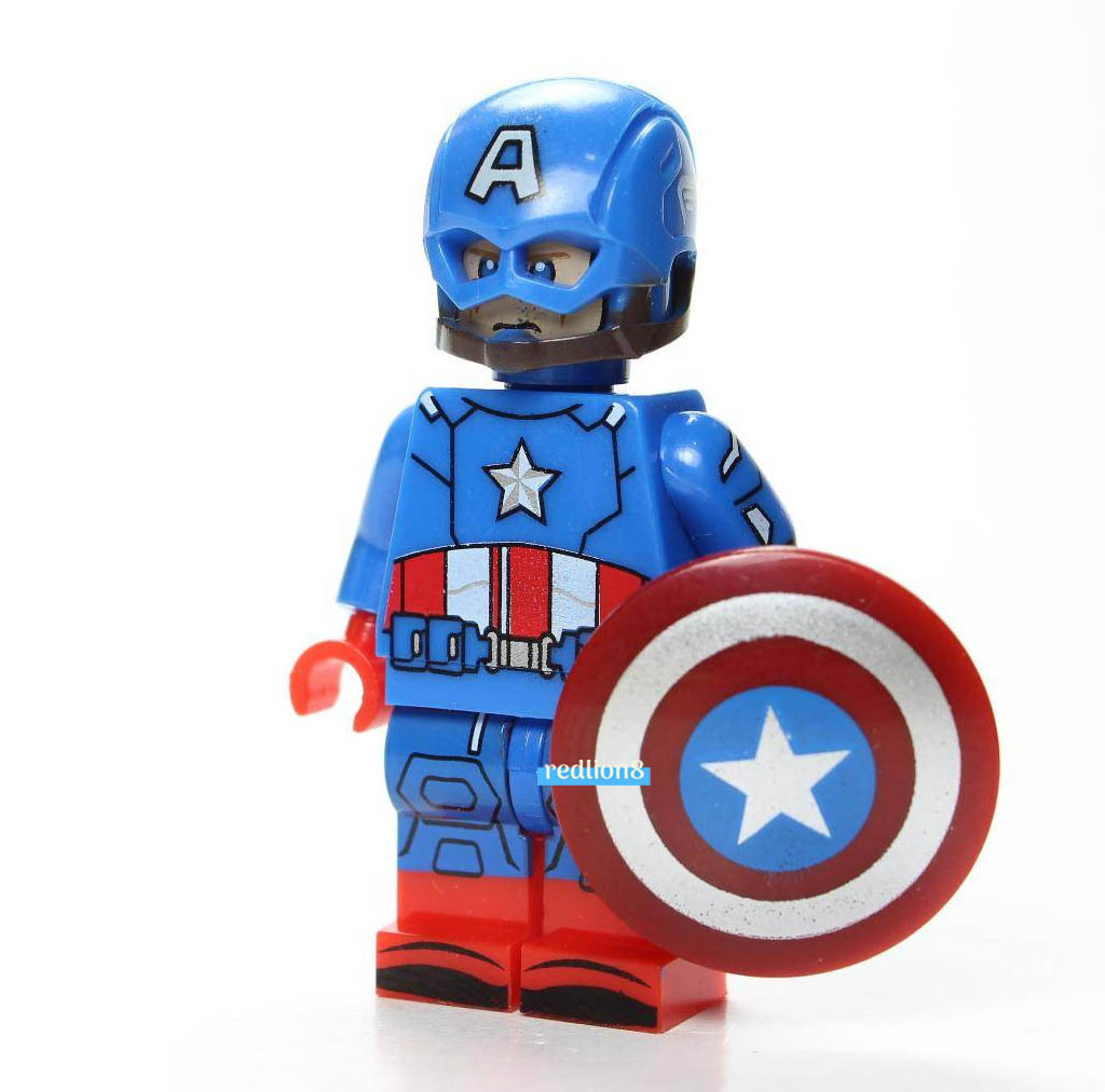 Captain America Marvel Super Heroes Lego Compatible Minifigures Bricks ...