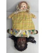 Antique Topsy Turvy Doll 14&quot; — Early 1900s | Black &amp; White Doll - Condition - $59.35