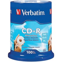 Verbatim 94712 700MB 80-Minute 52x CD-Rs, 100-ct Spindle - $49.56
