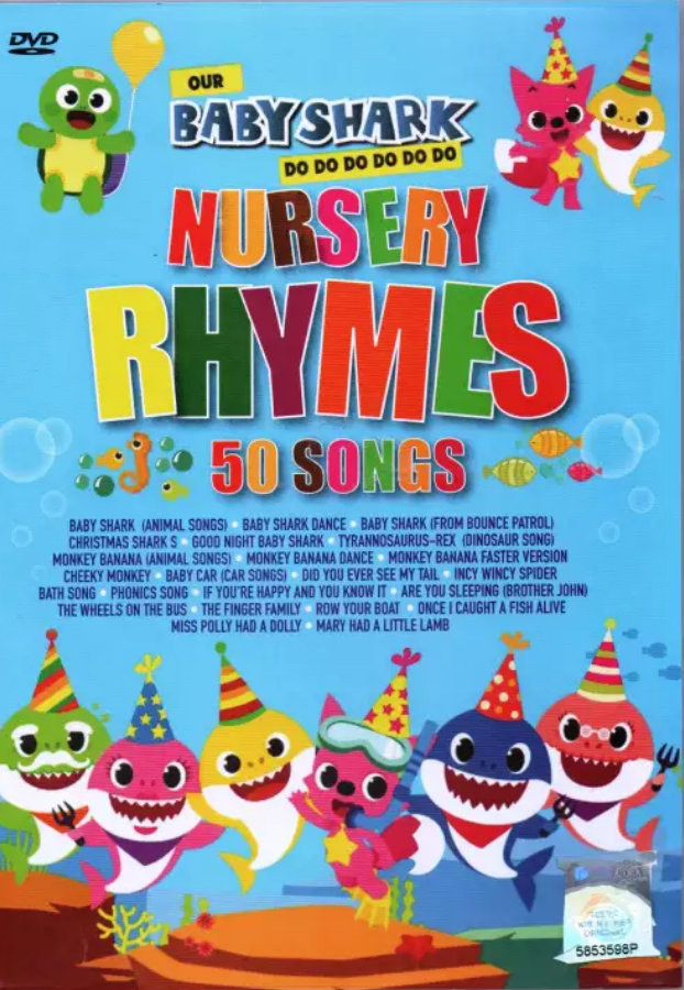Pinkfong Baby Shark DVD Children Nursery Rhymes 50 Songs English Version NEW