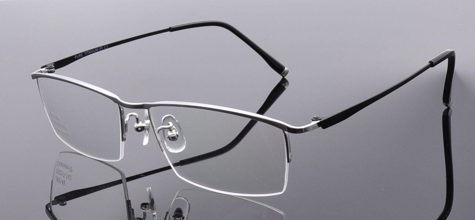 Half Rimless Glasses Men Rx Able Optical Eyeglasses