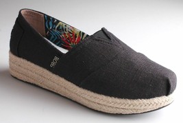 NEW Skechers BOBS Women's Taupe or Black Memory Foam Espadrille Wedge Shoes NIB image 2