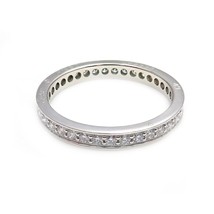 Authentic! Cartier Platinum Diamond 0.70ctw Eternity Band Ring Sz EU 49 US 5 - $4,410.00