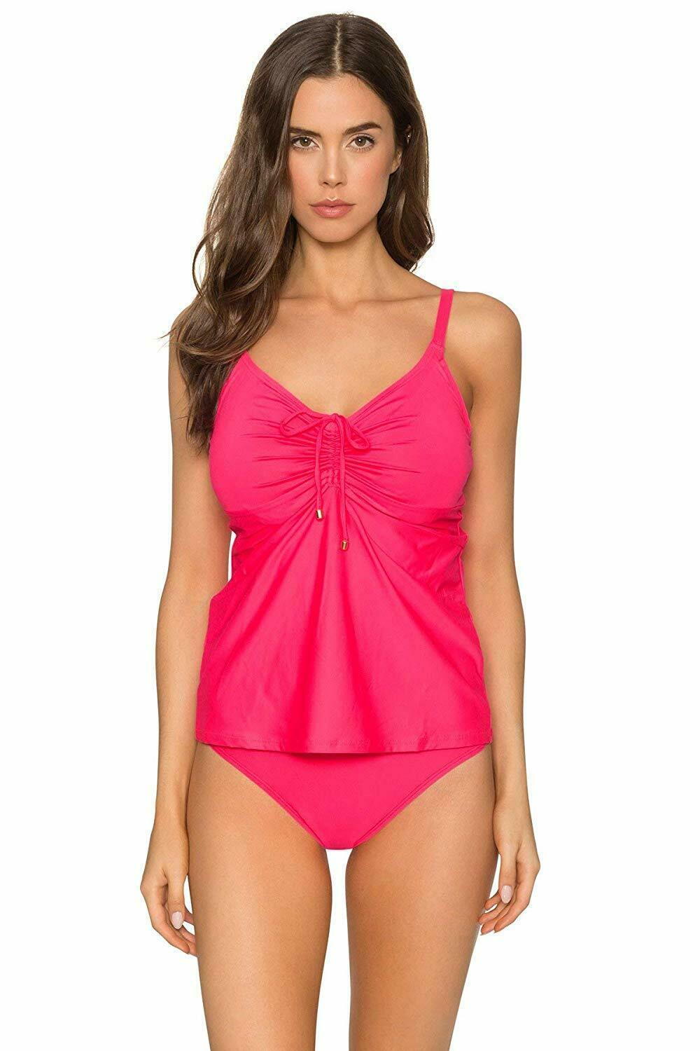 Sunsets HOT PINK Marina Underwire Tankini Swim Top, US 36DD, UK 36DD Swimwear