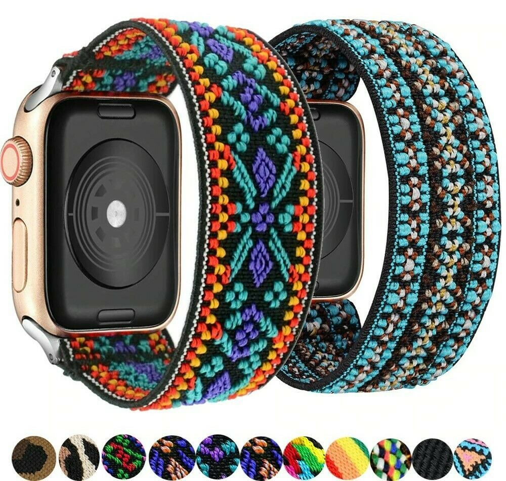 Elastic Scrunchie Band Strap for Apple Watch Sports 6 5 4 3 2 1 SE 38/40/42/44mm