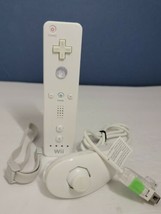 Official OEM Nintendo Wii Remote Controller with Nunchuck White RVL-003 ... - $18.80