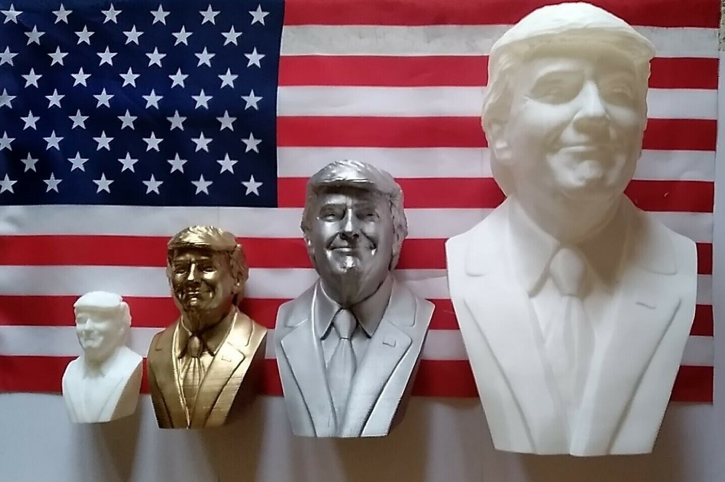 Smiling Donald Trump Statue Bust 45th President KAG 2020 3D Printed 4 6 8 12