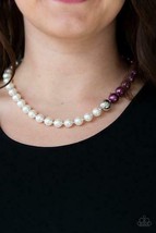 Paparazzi Jewelry Necklace 5th Avenue A-Lister Purple Pearly Beads - $4.25