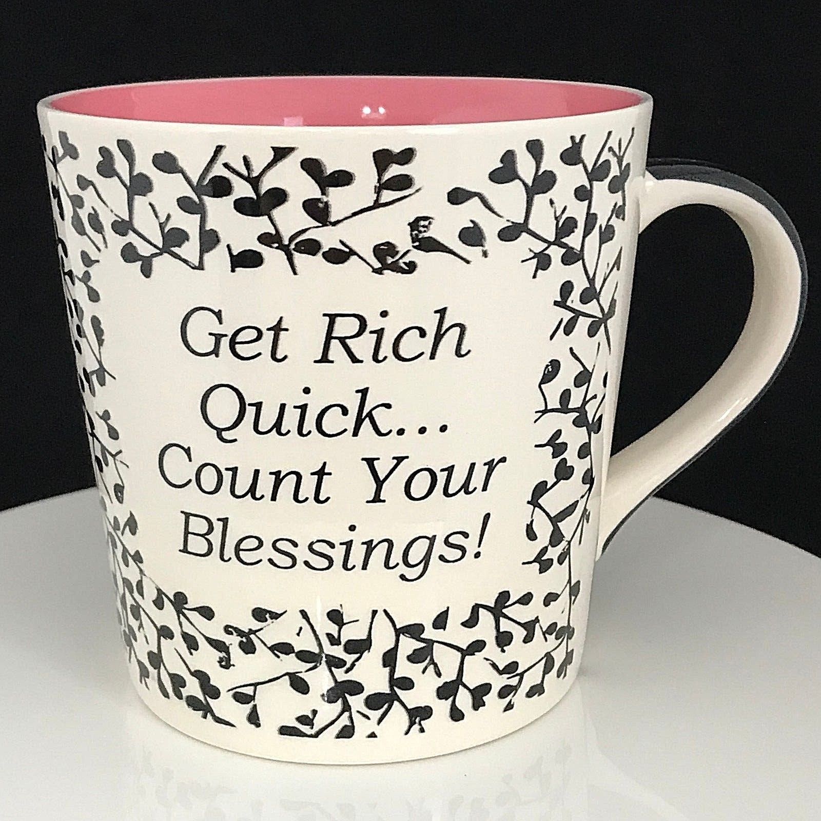 Cracker Barrel Inspirational Get Rich Quick Count Your Blessings Coffee