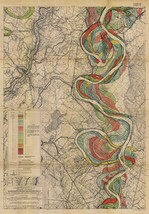 Sheet 14 - 1944 Map Mississippi River Meander Belt Alluvial Valley Harold Fisk - $13.81+