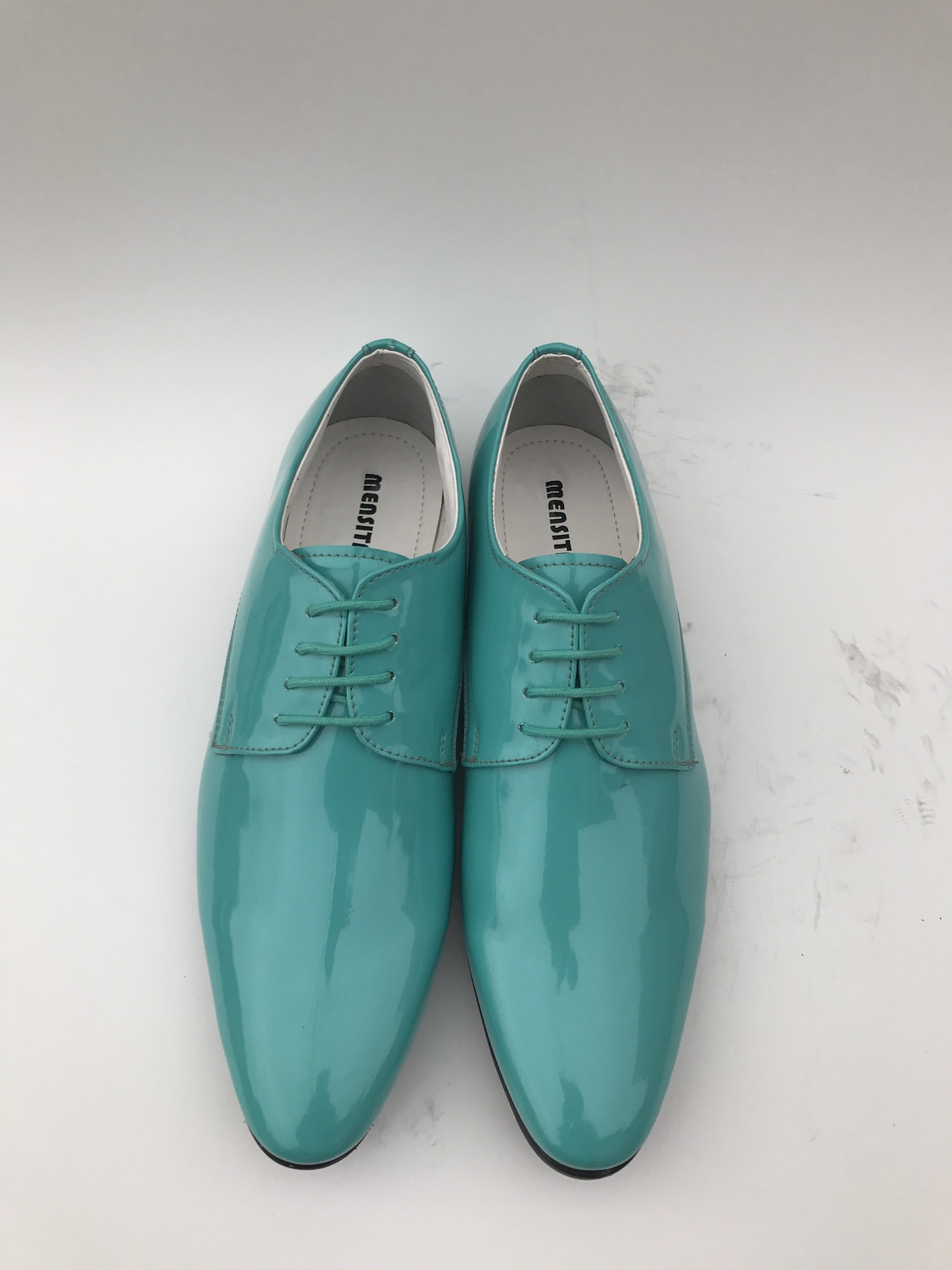 NEW MENS ITALY Shiny Mint Green Color Lace Up Style Wing Toe Dress ...