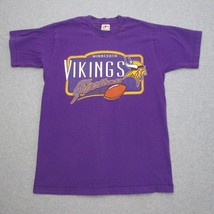 Vintage Minnesota Vikings T-shirt Football Single Stitch Purple Medium 1... - $19.00