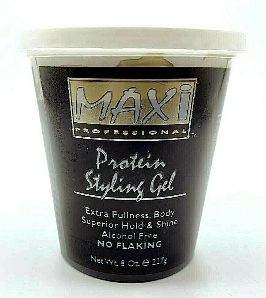 MAXI PROFESSIONAL HAIR STYLING GEL PROTEIN 8 oz EXTRA FULLNESS, SHINE