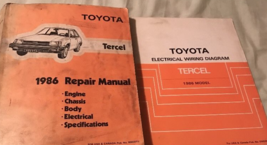 1986 Toyota Tercel Service Repair Shop Manual OEM set w cables diagram - $29.84