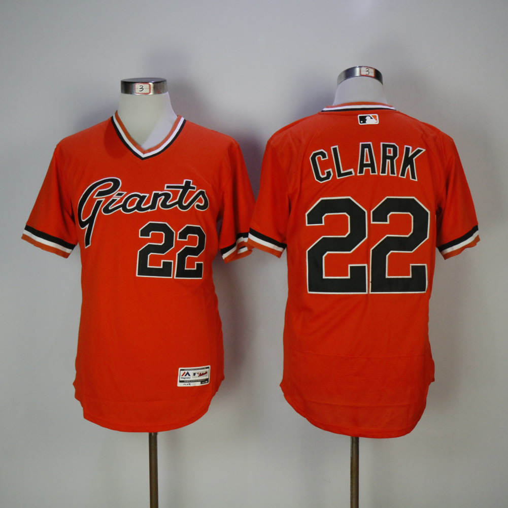 Men's San Francisco Giants #22 Will Clark Jersey Baseball ...