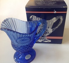 Pitcher Mount Vernon Cobalt Blue Fostoria Candle Holder 1977 Vintage NIB... - $19.75