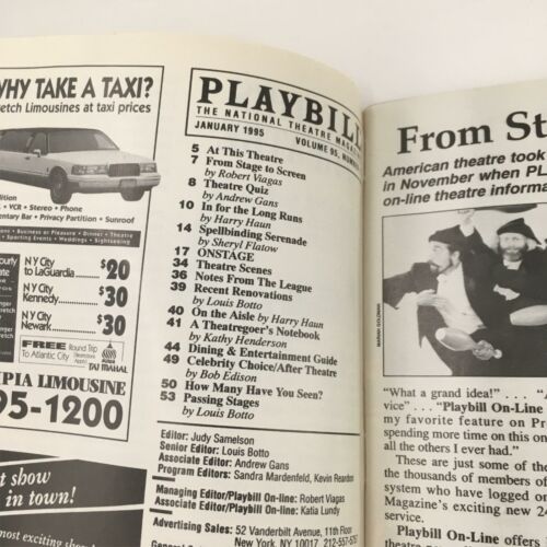 1995 Playbill Crazy For You By James And Similar Items