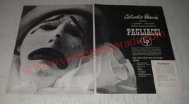 1951 Columbia Records Ad - Pagliacci - $14.99