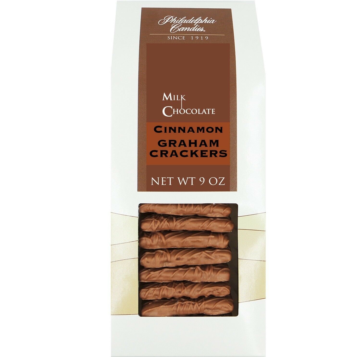 Philadelphia Candies Cinnamon Graham Crackers, Milk Chocolate Covered 9 Oz Gift