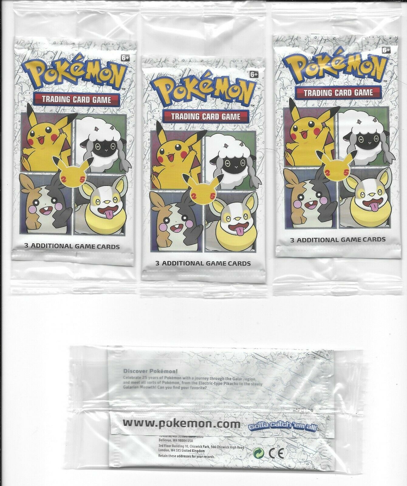 Factory Sealed 25 x Pokemon XY Dollar Tree 3-card Booster Packs