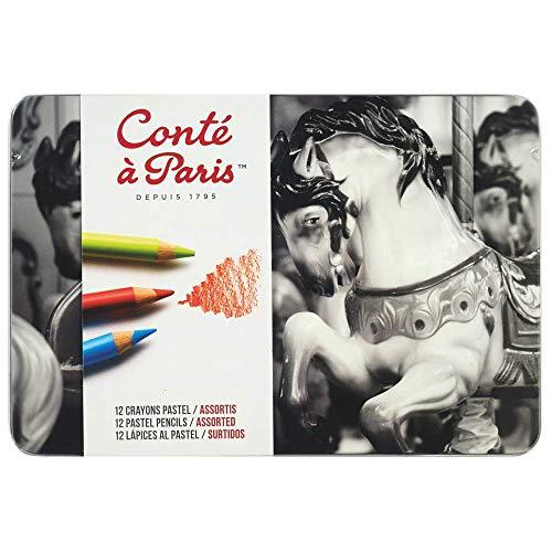 Conté à Paris Pastel Pencils with 12 Assorted Colors,9500015